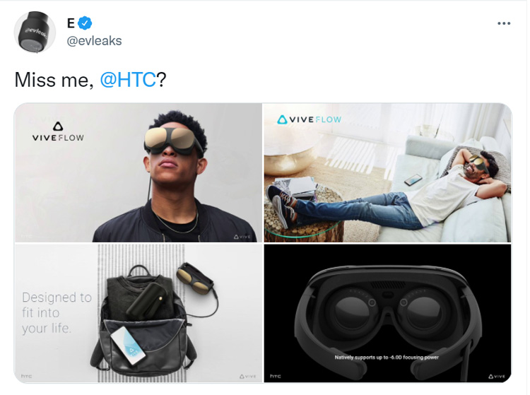 HTC一体式VR头显Vive Flow疑似被泄露 售价499美元起