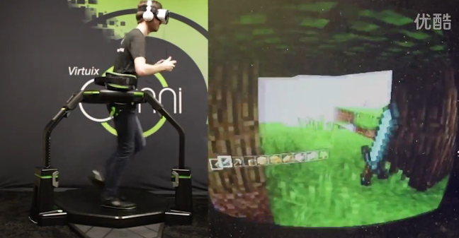 Omni虚拟现实跑步机+《我的世界》VR版将带来最具沉浸感的游戏体验
