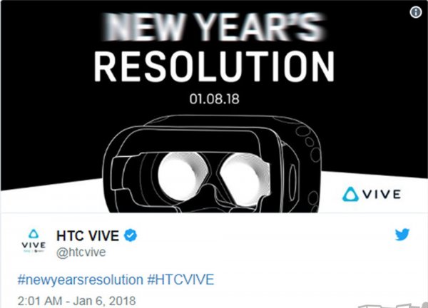 HTC官方推特再出新闻：新款高清VR头显即将推出